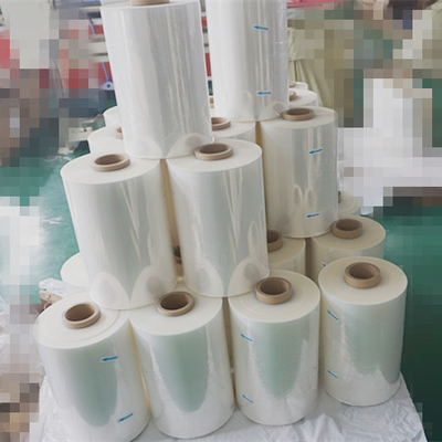 Pengemasan Gulungan Film Plastik Tahan Air Mata Polyolefin Shrink Film Roll Untuk Bingkai Foto