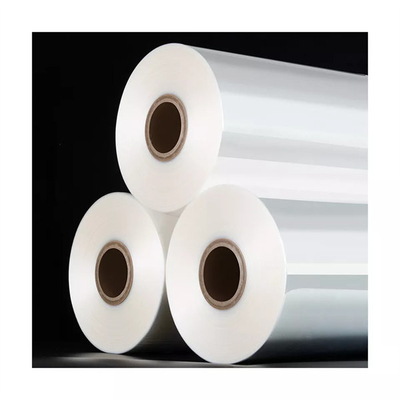Kekuatan Unggul Clear Half Tube POF Shrink Roll Foil Untuk Kertas