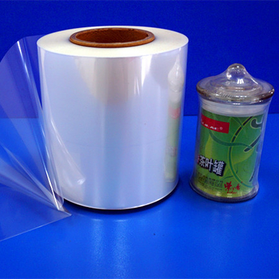 Kekuatan Segel Yang Baik Polyolefin Shrink Film Roll Packaging Heat Shrink Wrap Untuk Teh