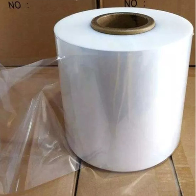 Luka Tunggal 15 mikron Ketebalan 520mm Lebar Paket Makanan POF Shrink Wrap Film Roll